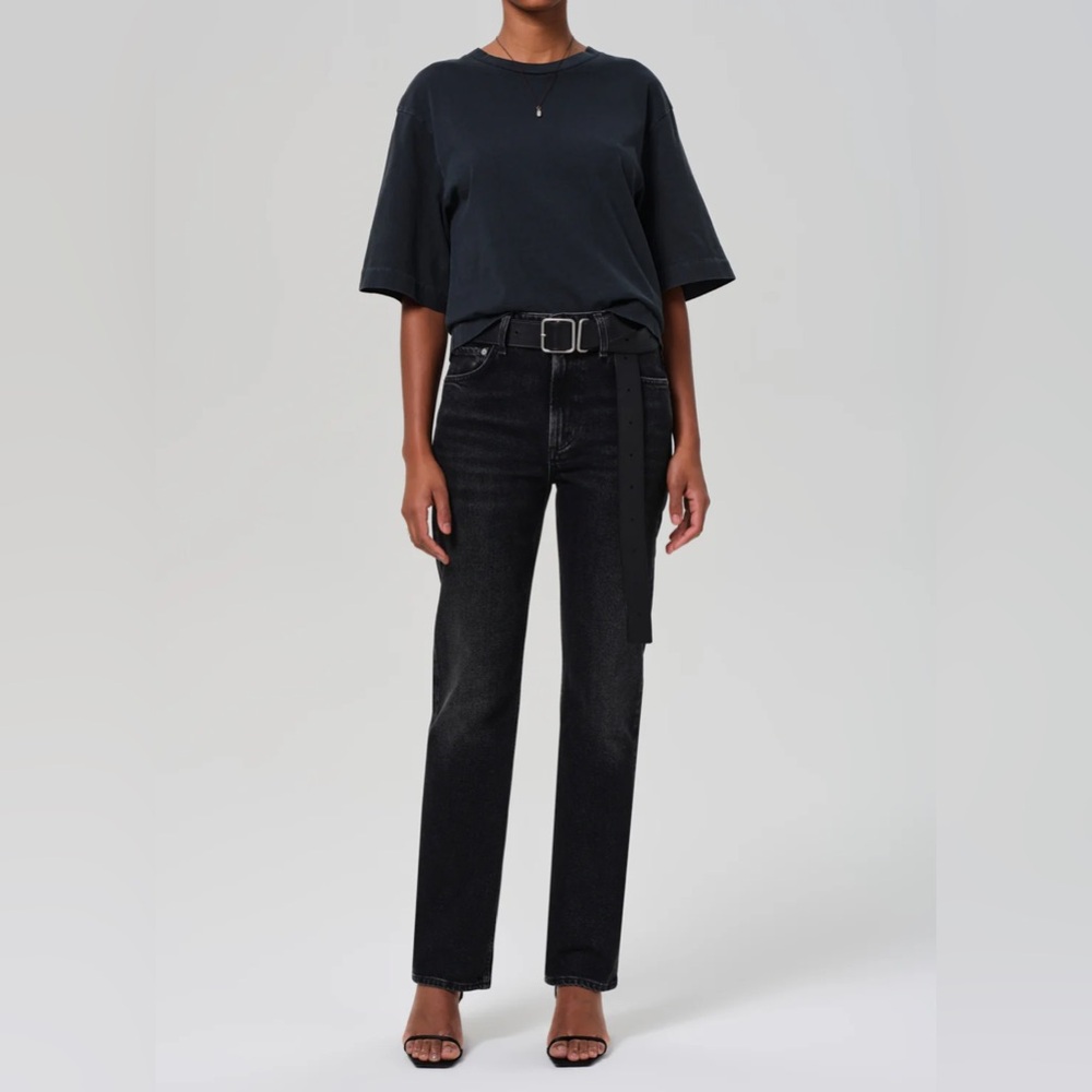 Citizens Of Humanity Zurie Straight Leg Jeans in Stormy, Size 27
